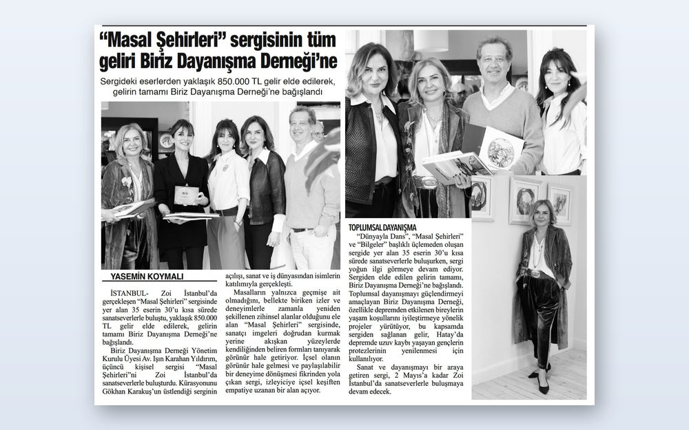 "Masal Şehirleri" Sergisinin Tüm Geliri Birİz Dayanışma Derneği'ne